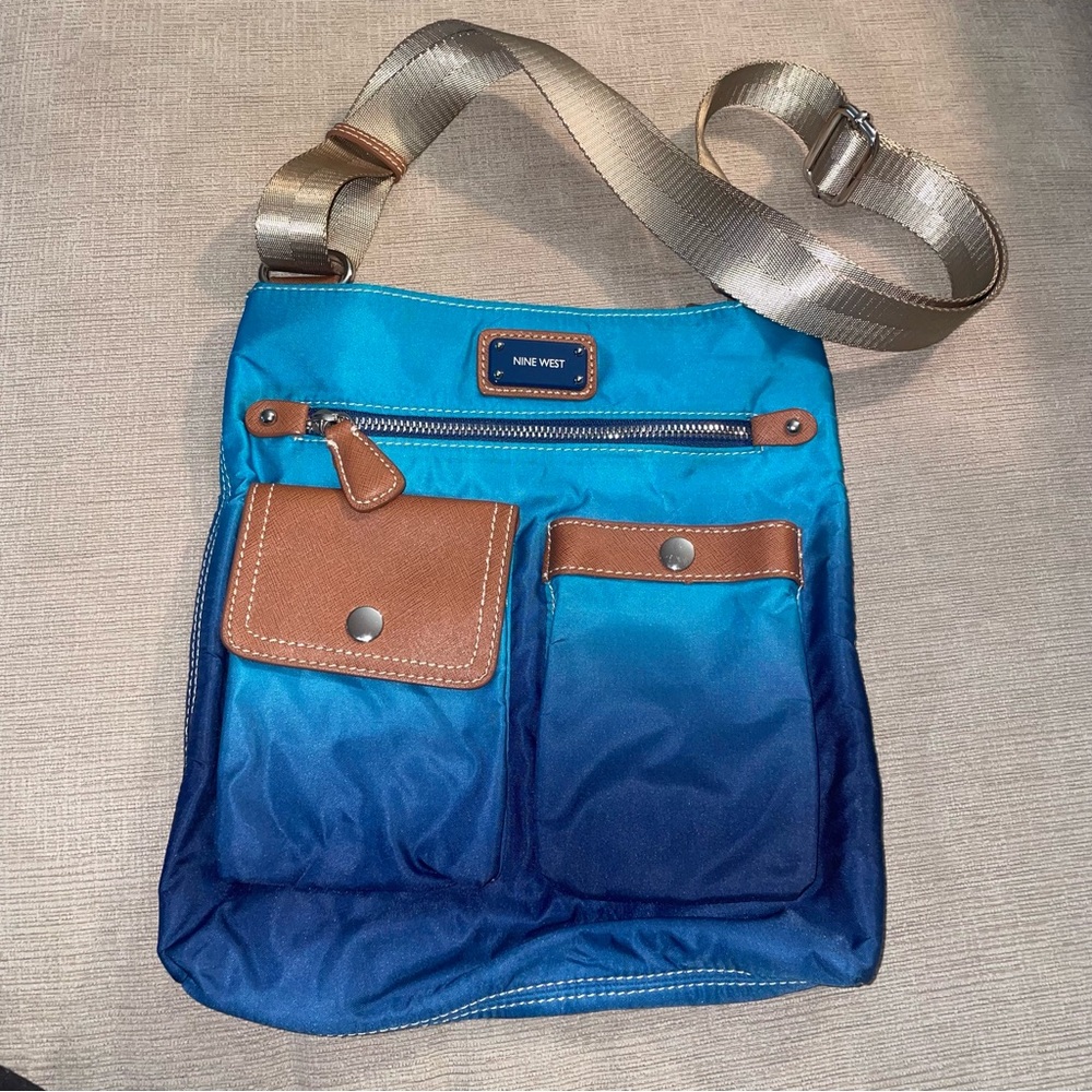 Nine West Teal and Navy Shoulder/Crossbody Bag